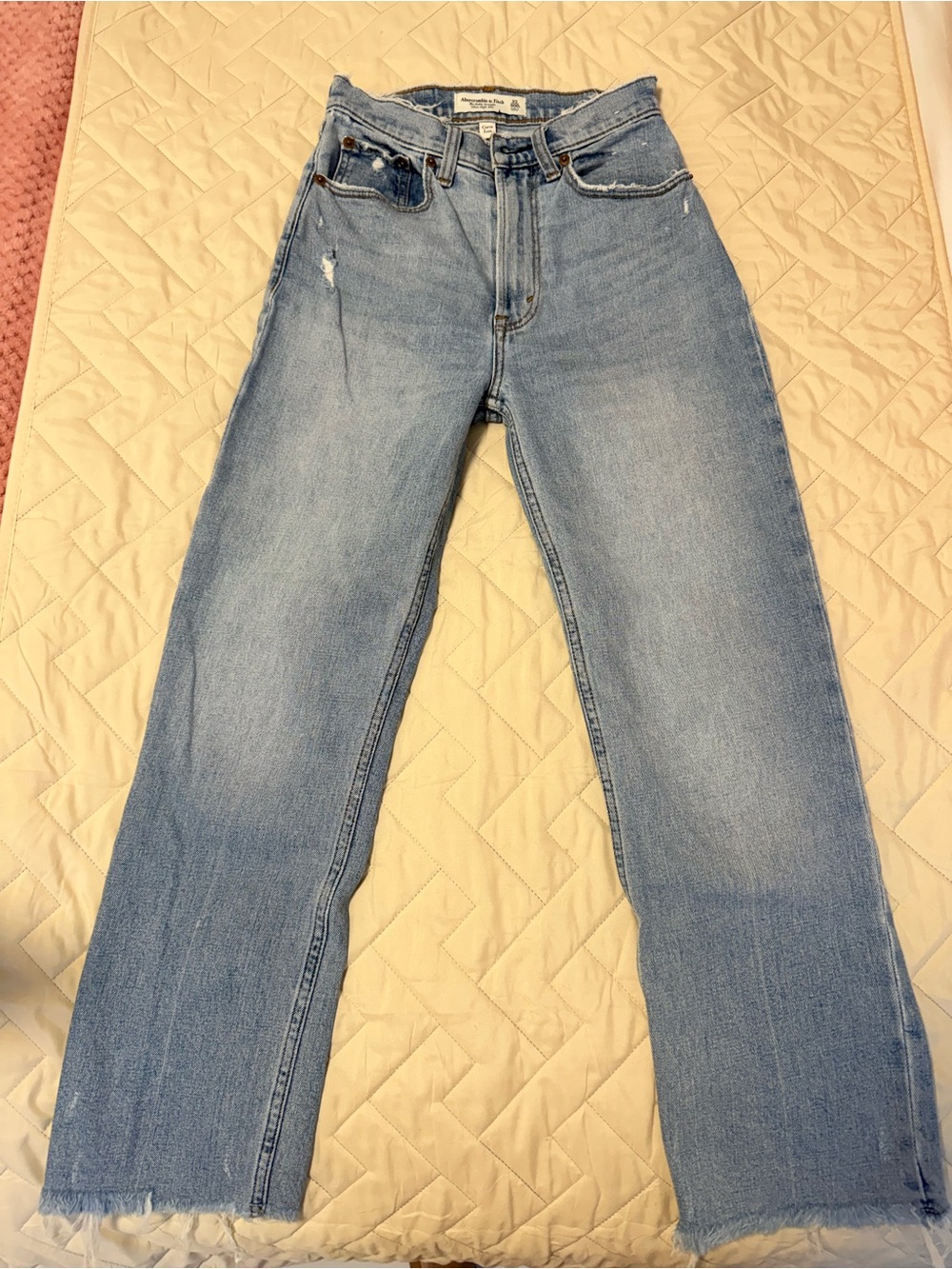 Abercrombie & Fitch The Ankle Straight Ultra High Rise Curve Love| Size 23 (000)